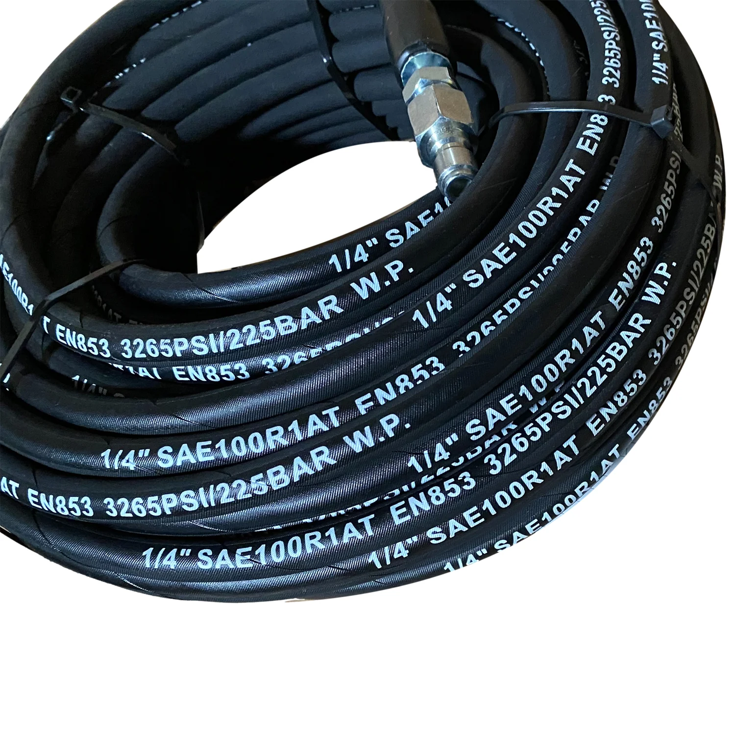 100 Feet 3000 PSI High Pressure Hose with 1/4 inch Male and Female Quick Connect, Single Braid by EquipMaxx - Image 4