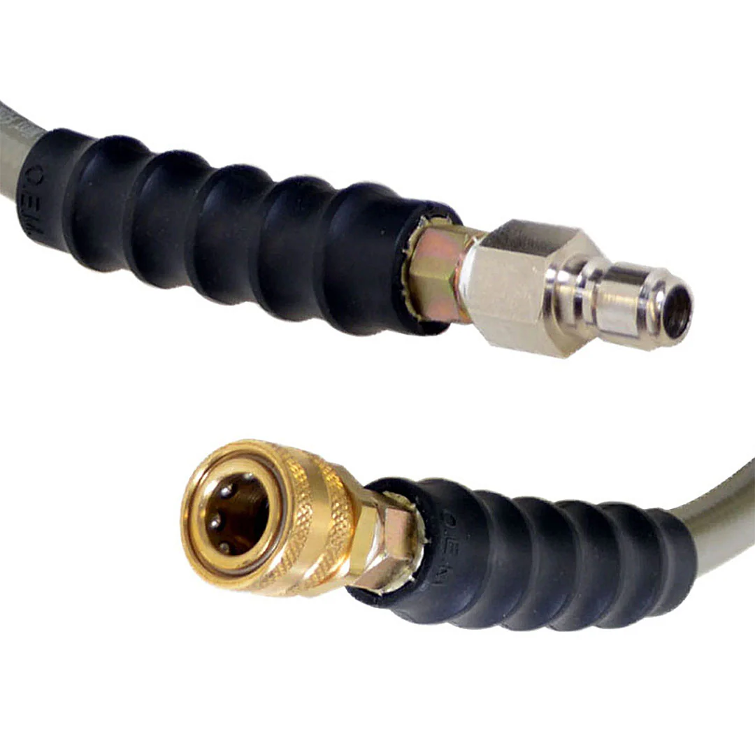 25 Foot Hot Water Gray Non-Marking 4500PSI Double Braided Pressure Washer Hose - Image 2