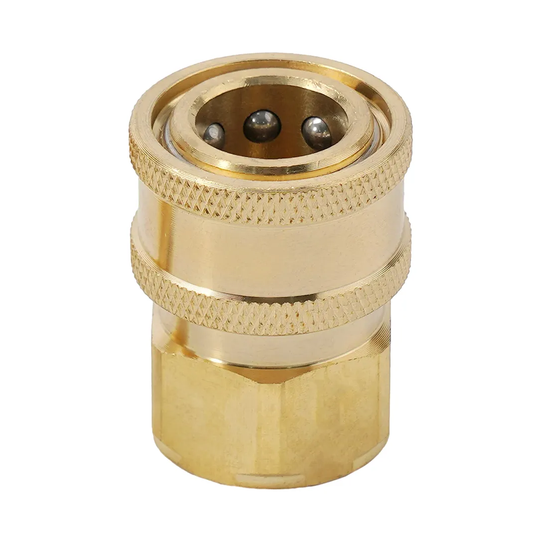3/8 inch Pressure Washer Coupler, Brass Fitting Female Quick Connector 3/8 inch female Thread - Image 3