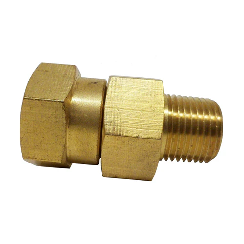 Brass Swivel Coupling, 3/8 inch male NPT to 3/8 female NPT thread for pressure washer hoses - Image 3