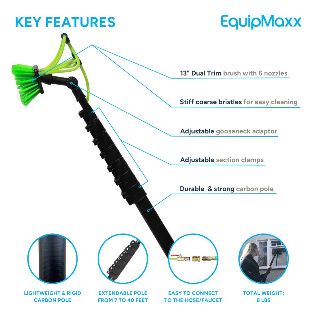 40 Foot Telescoping Carbon Water Fed Pole Kit - Image 4