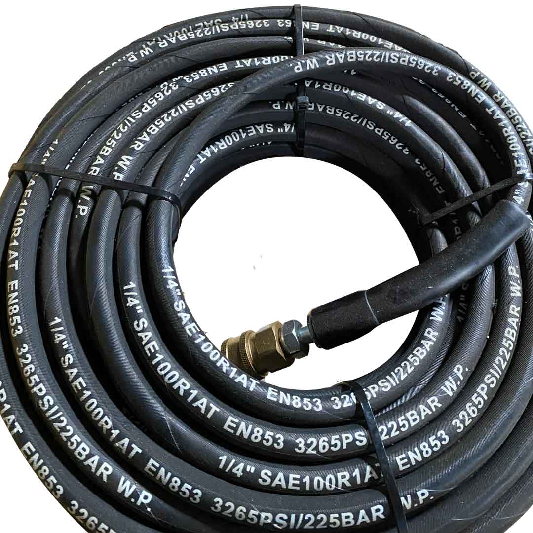 50 Feet High Pressure Hose, 3000 psi, 3/8 inch Male and Female Quick Connect, Single Braid - Image 4