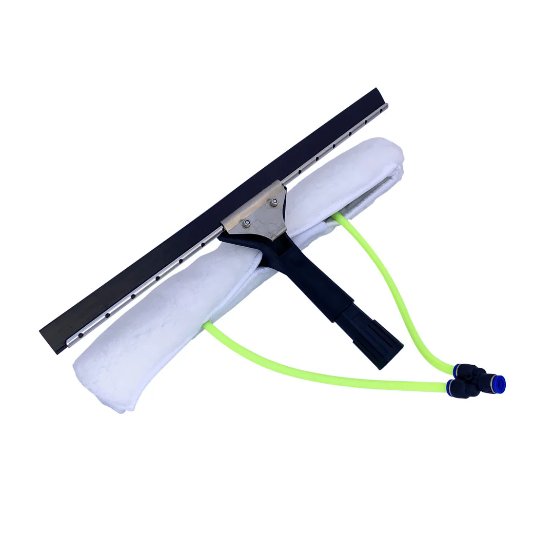 All in One 2 Nozzle Scrubber & Squeegee for Water Fed Poles
