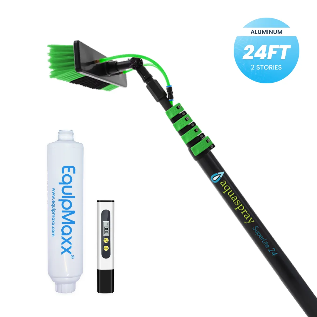 Aquaspray Telescopic Water Fed Pole with Inline Water Filter and TDS meter for Window and Solar Panel Cleaning - Image 14