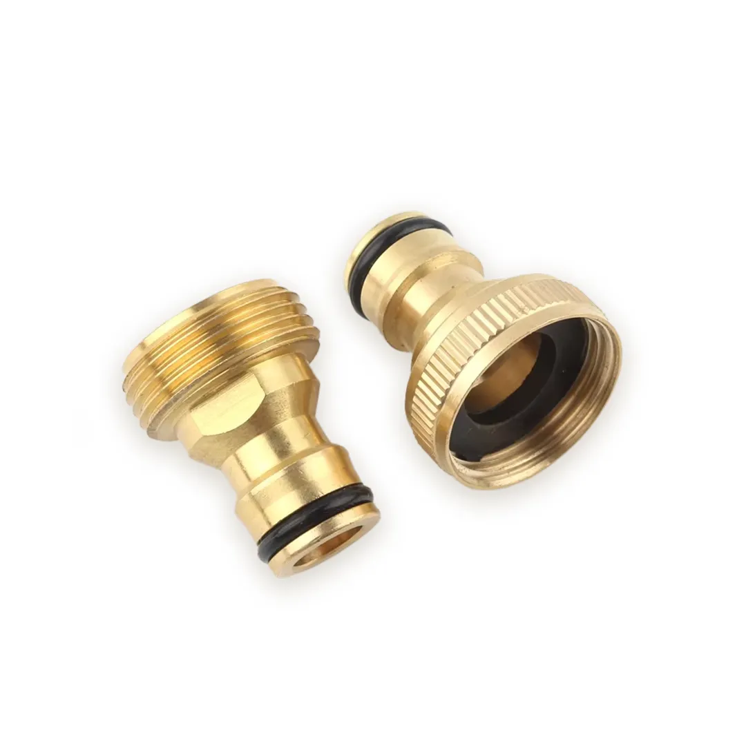 Brass Garden Hose Quick Connect Set, 3/4" GHT – 2 Male & Female Pairs with Washers & Gaskets - Image 4