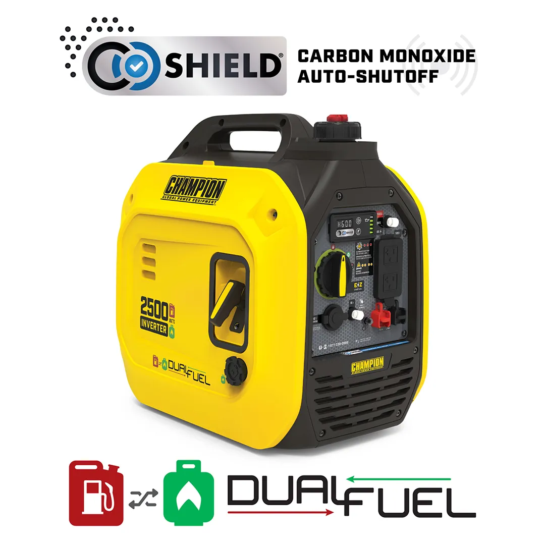 Champion 2500W Dual Fuel Inverter Generator with CO Shield® - Image 2