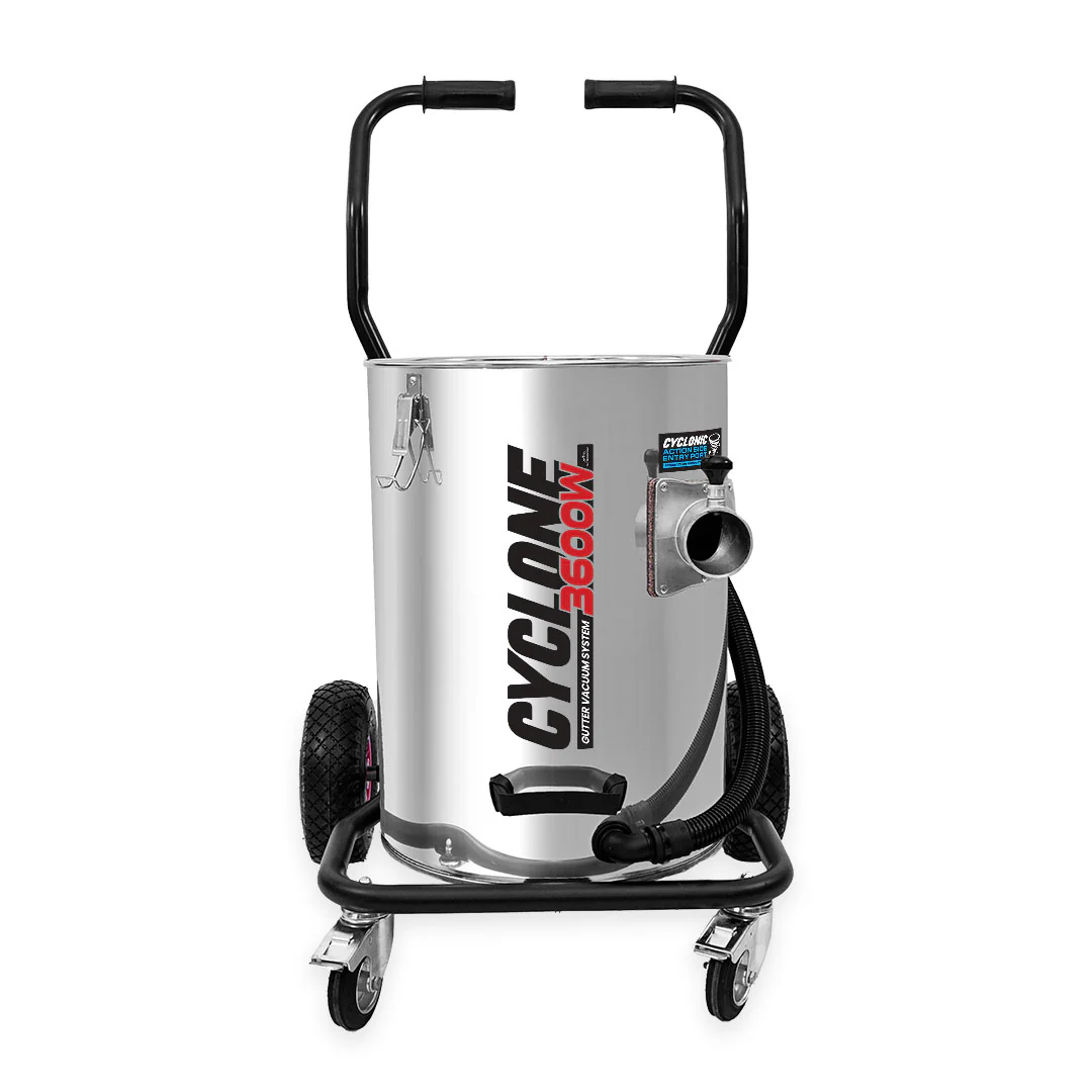 20 Gallon Cyclone II 3600W Stainless Steel Gutter Vacuum System (Inc. 40ft Carbon Clamping Pole Kit & Bag) - Image 16