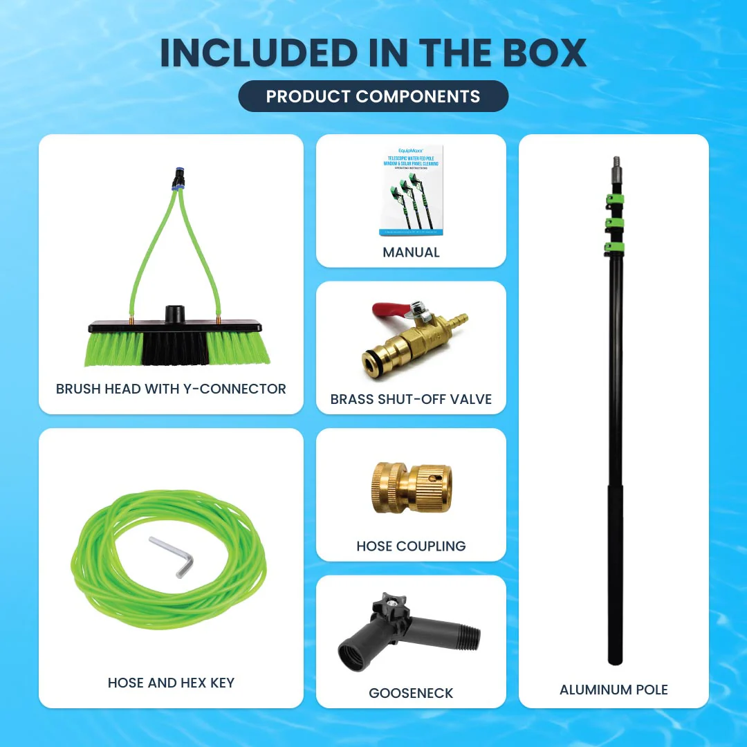GRADE A 20ft Aquaspray Telescopic Water Fed Pole Kit for Window & Solar Panel Cleaning - Image 3