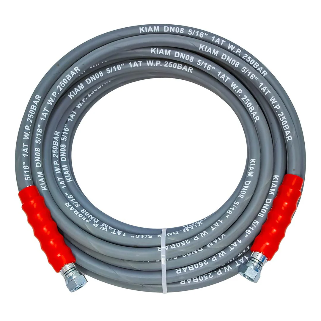 30ft Grey Double Braided Pressure Washing Hose 4310 PSI - Image 2