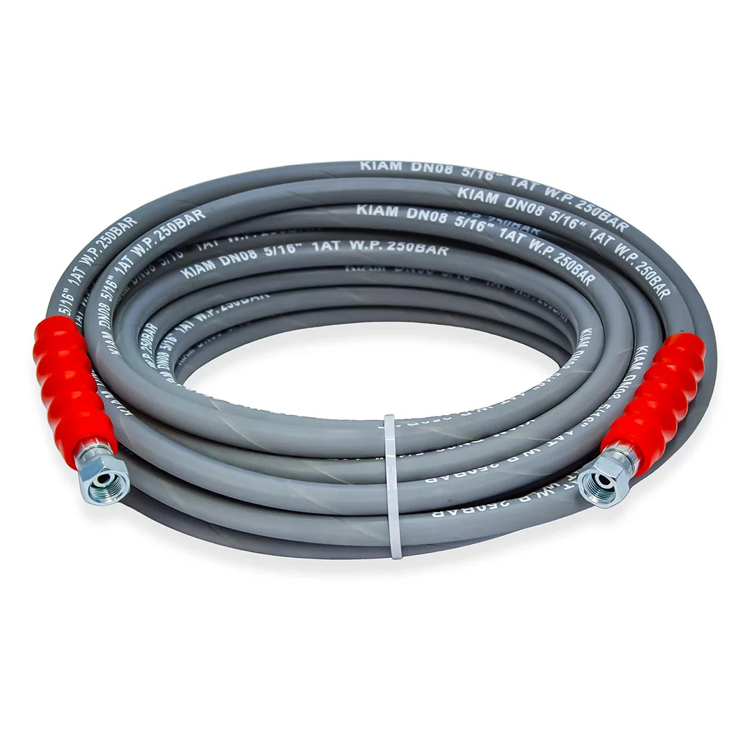 30ft Grey Double Braided Pressure Washing Hose 4310 PSI - Image 3