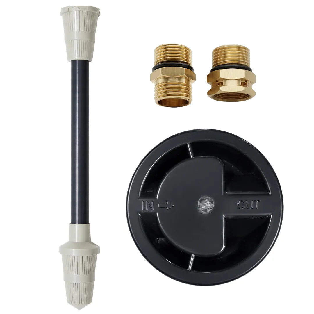 Iron Handle Black Cap Distributor and Center Pipe with 3/4" NH Thread Connector for 15L Tank
