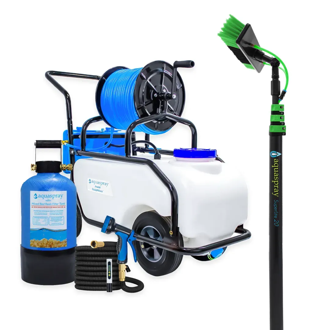 AquaSpray Rolling 16 Gallon Water Tank with DI Resin Tank and Waterfed Pole for Window and Solar Panel Cleaning - Default Title #MWS Options 824646656 - Image 11