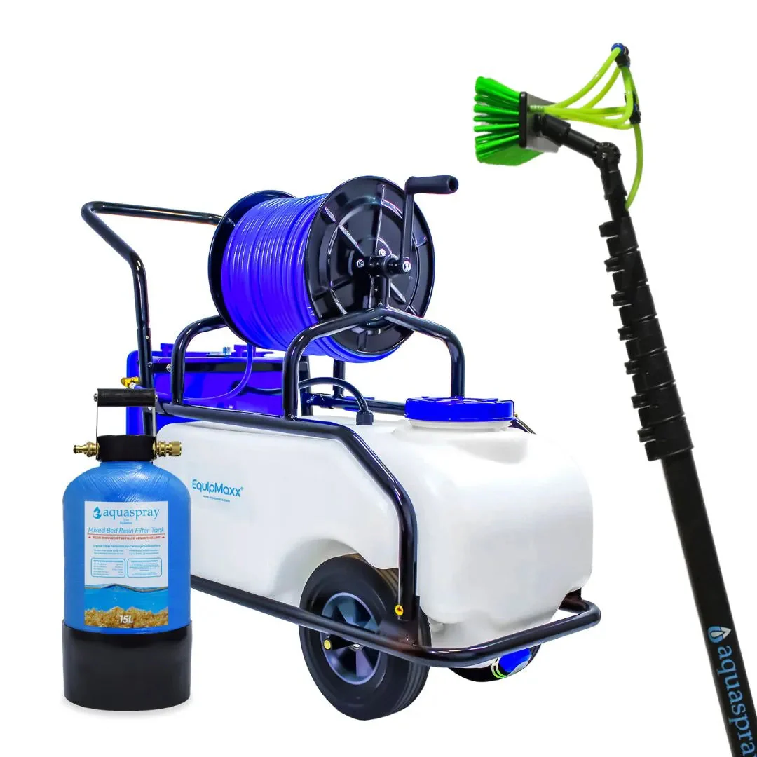 AquaSpray Rolling 16 Gallon Water Tank with DI Resin Tank and Waterfed Pole for Window and Solar Panel Cleaning - Default Title #MWS Options 2592283718 - Image 3