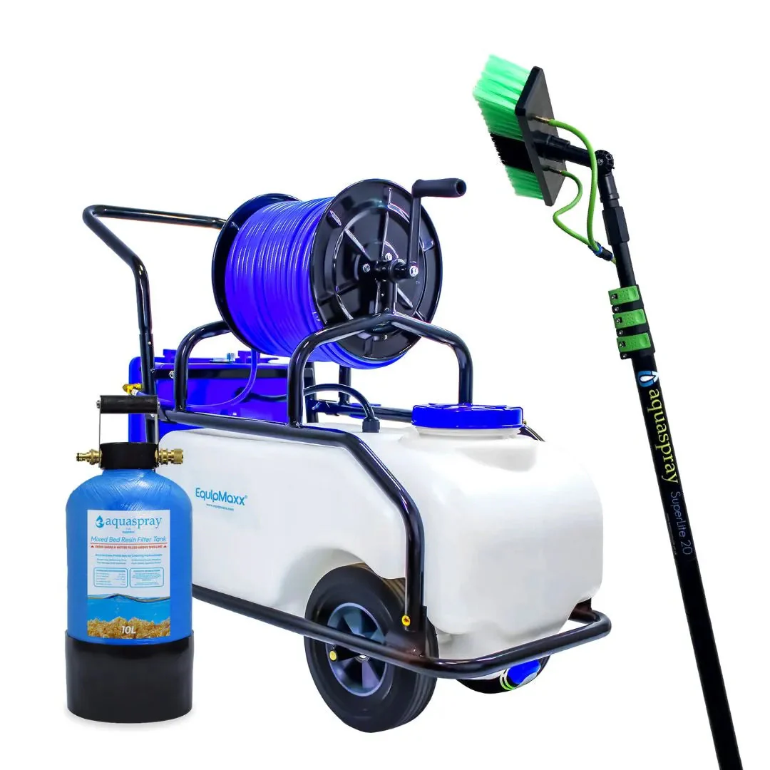 AquaSpray Rolling 16 Gallon Water Tank with DI Resin Tank and Waterfed Pole for Window and Solar Panel Cleaning - Default Title #MWS Options 2592283718 - Image 4