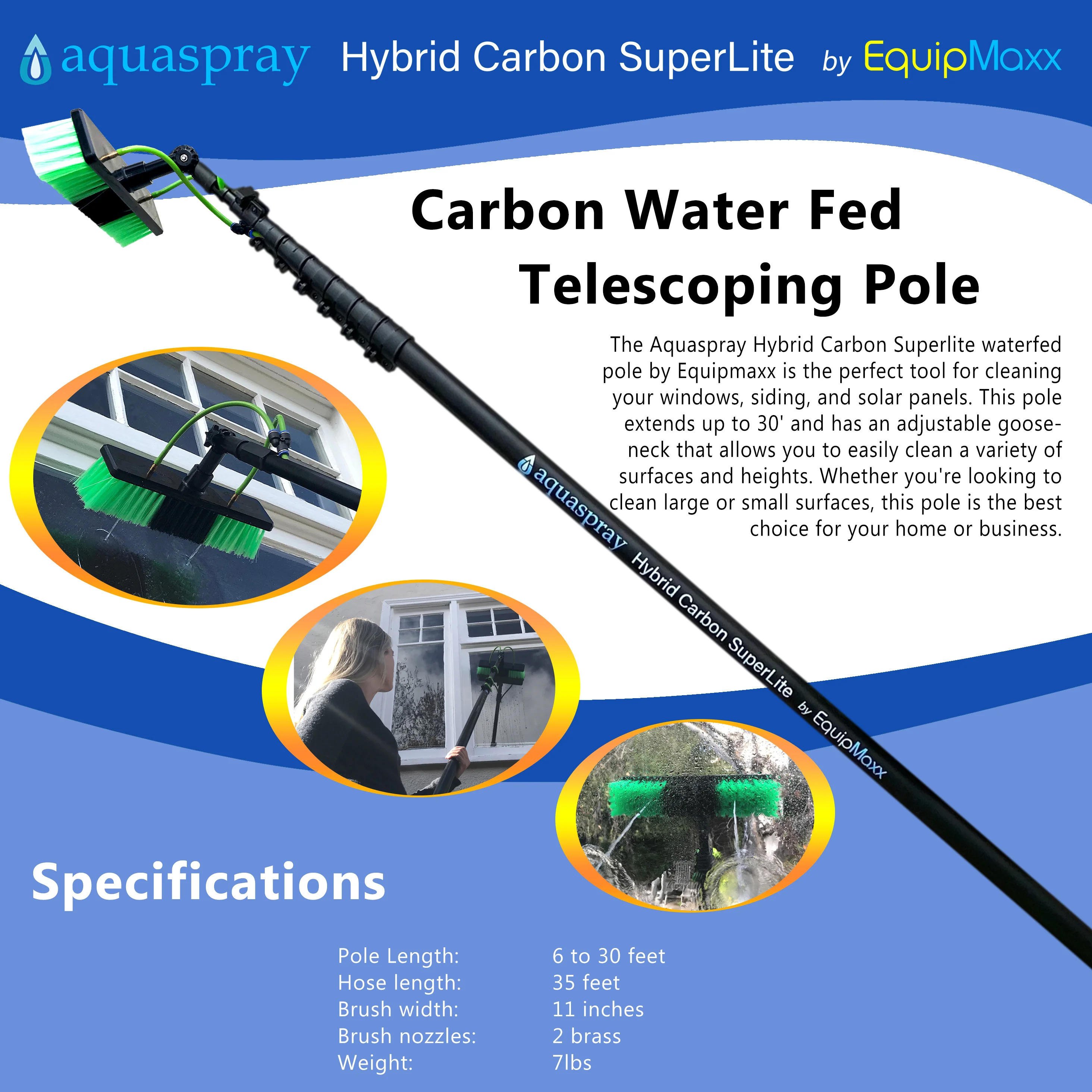30 Foot Carbon Fiber Telescoping Water Fed Pole - Default Title #MWS Options 3902594563 - Image 5