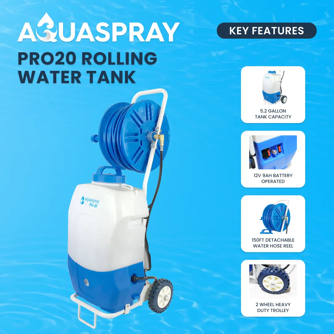 AquaSpray Pro 20 — 5.2 Gallon Battery-Powered Water Pumping Tank Build Your Own Kit: Add a Pure Water Resin Tank and Water Fed Pole - Image 4