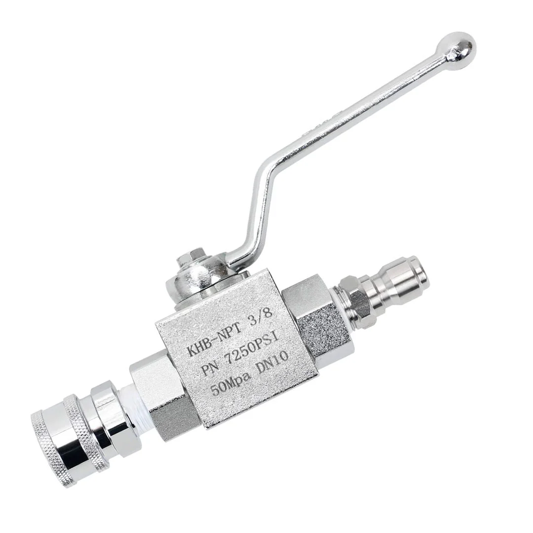Quick Connect Shut Off Ball Valve for Pressure Washers, 3/8 Inch - Image 2