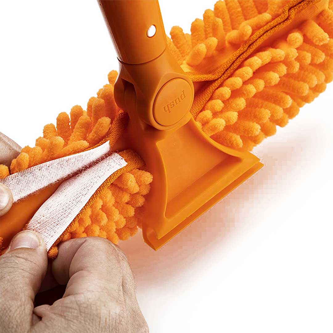 10" Rotating Squeegee with Removable Microfiber Brush - Image 2