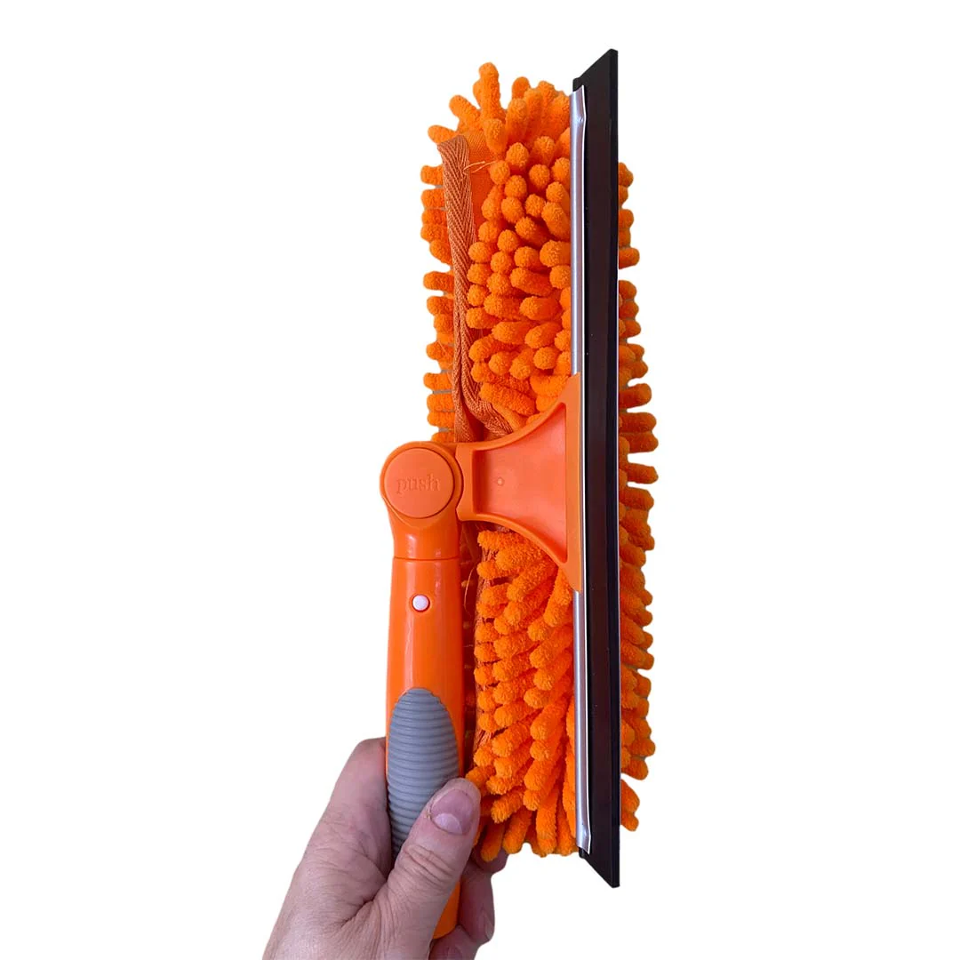10" Rotating Squeegee with Removable Microfiber Brush - Image 4